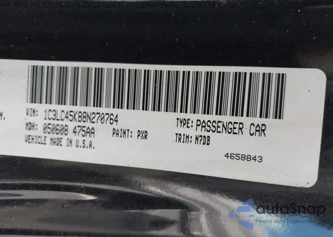 2008 Chrysler Sebring Lx from USA, damaged, VIN 1C3LC45K88N270764